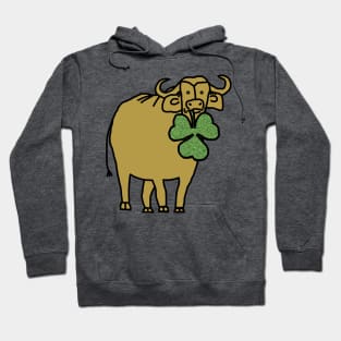 Gold Ox with Shamrock for St Patricks Day Hoodie